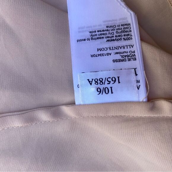 ALLSAINTS Womens Elie Dress Eggshell Pink Size 6 - Picture 12 of 13